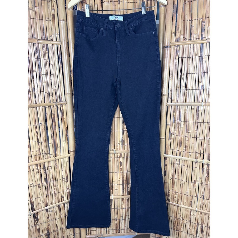 CALIFORNIA VINTAGE Women's Jeans Black Flare Stretch Pants Y2K 90's Size 9/29‎